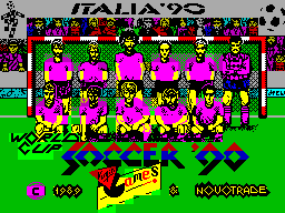 Italia '90 - World Cup Soccer title screen for ZX Spectrum